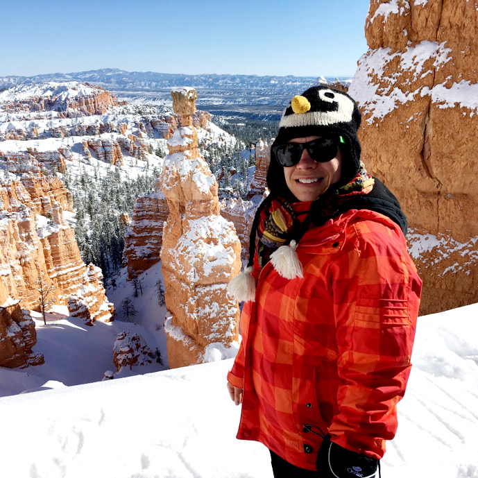 Andrya hiking in Bryce Canyon