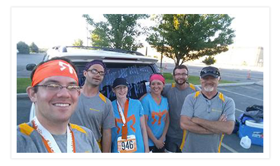 Whitney Jones with his Ragnar relay ​​team in 2014